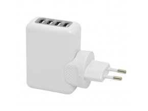 USB adaptér 230V 4x USB 2,1A