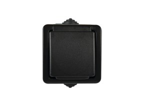 zasuvka jednoducha venkovni tekno IP54 cerna