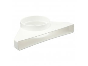 pvc redukce 90 z kulateho na hranate potrubi o 100mm 234x29mm