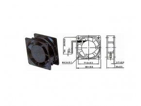 Ventilátor 230V/ 80x80 x 38 mm 2300 ot/min