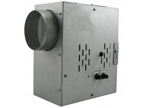 tichy ventilator do potrubi s termostatem regulatorem otacek a izolaci hluku radialni o 100 mm 1243 1