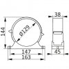 plastovy drzak s tlumici gumou na kulaty vzduchovod 125 mm 02