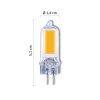 LED zarovka COB LED2,5W G4 2700 rozmery