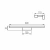 Svítidlo koupelnové ASTEN LED IP44 12W-NW-B, černé