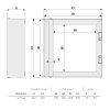 revizni dvirka pod obklad zapusteny 13mm do zdiva 300x300 12,5 gkbi us rozmery