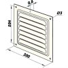 Větrací mřížka hliník 300x300 mm  MVM300s Al