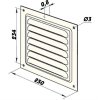 Větrací mřížka hliník 250x250 mm MVM250s Al