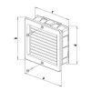 Větrací mřížka plastová VM 150x150 B bílá s rámečkem
