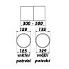Vzduchotechnické potrubí teleskopické 125 mm/0,5 m PVC 2805