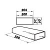 Ventilační potrubí čtyřhranné plastové 204x60/0,5 m