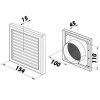 Větrací mřížka plastová 154x154-100 mm MV100Vs hnědá