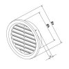 Větrací mřížka 118 mm VM 125 H hnědá