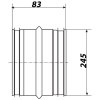 kovova spojka vnitrni o 250 mm