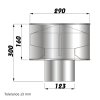 hlavice pro zakonceni vzduchotechniky cagi 125mm rozmery