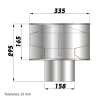 hlavice pro zakonceni vzduchotechniky cagi 160mm rozmery