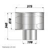 hlavice pro zakonceni vzduchotechniky cagi 200mm rozmery