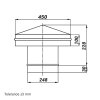protidestova striska na zakonceni vzduchotechnickeho potrubi 250mm rozmery