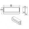 Redukce, přechod z 220x90 mm na kanál 204x60 mm/957p