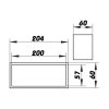 Spojka pro čtyřhranné potrubí 204x60 mm vnitřní PVC 8183