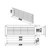 Větrací mřížka do dveří 368x130 mm MV350R s regulací hnědá