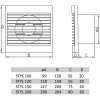 Ventilátor Dospel Styl 120 WC-P s doběhem a zpětnou klapkou