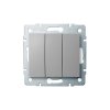 LOGI Trojitý vypínač - č. 3 - stříbrná