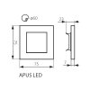 LED svítidlo schodišťové APUS LED WW teplá bílá