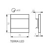 LED svítidlo schodišťové TERRA LED WW teplá bílá