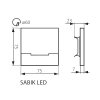 LED svítidlo schodišťové SABIK LED CW studená bílá, 12V