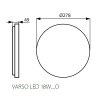 LED svítidlo přisazené VARSO LED 18W-WW-O, IP54