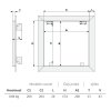 Revizní dvířka do sádrokartonu vlhkuvzdorná RDL 200x200 GKBi US, ZEL
