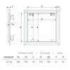 Revizní dvířka do sádrokartonu RDLp 500x500 GKB US prachotěsná