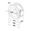 potrubni ventilator kovovy s prirubou na 400v o 412 mm 709