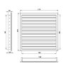 Větrací mřížka WDP 150x100, extrudovaný hliník, bílá
