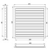 Větrací mřížka WDP 250x100 extrudovaný hliník, bílá