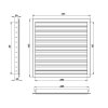 Větrací mřížka WDP 300x100 extrudovaný hliník, bílá