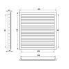 Větrací mřížka WDP 400x100 extrudovaný hliník, bílá