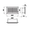 Ukončovací mřížka 204x60 mm regulovatelná PVC 872