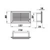 Ukončovací mřížka 110x55 mm PVC regulovatelná 572