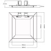 Revizní dvířka do sádrokartonu RDSt 200x200 GKB US, těsnění