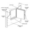 Revizní dvířka protipožární RFP 600x600 KL plechová EI60 stěna/zdivo