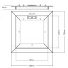 Revizní dvířka do sádrokartonu RDSa 200x200 x25 Akustická -34dB, klička