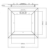 Revizní dvířka do sádrokartonu RDSa 400x400 x25 Akustická -34dB, klička