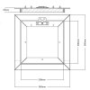 Revizní dvířka do sádrokartonu RDSa 500x500 x25 Akustická -34dB, klička