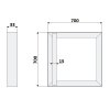 Revizni dvirka fasádni do zatepleni RDSf 700x700x15 H2O 12,5mm KL 08