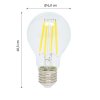 LED zarovka LED2,3W RETRO A60 E27 3000 rozmery