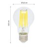 LED zarovka LED4W RETRO A60 E27 3000 rozmery