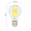 LED zarovka LED5W RETRO A60 E27 3000 rozmery