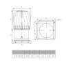 ventilacni rotacni hlavice Dospel Colt 150 rozmery