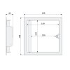 revizni dvirka nerez 150x150 tlacny zamek rozmery